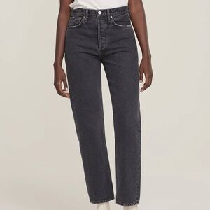 AGOLDE 90's Pinch Waist Jeans in Black Tea